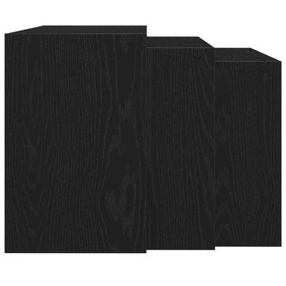 vidaXL Nesting Tables 3 pcs Black Engineered Wood 5