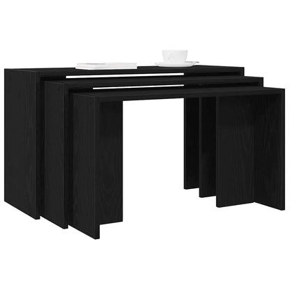 vidaXL Nesting Tables 3 pcs Black Engineered Wood 1