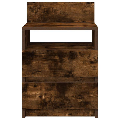 vidaXL Bedside Cabinets 2 pcs with 2 Drawers Smoked Oak 40x33x60 cm 4