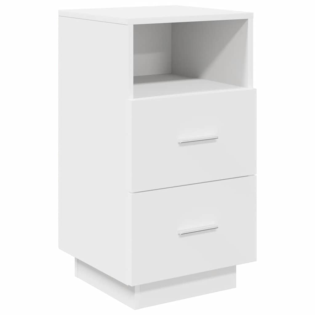 vidaXL Bedside Cabinet with 2 Drawers White 36x36x68 cm 2