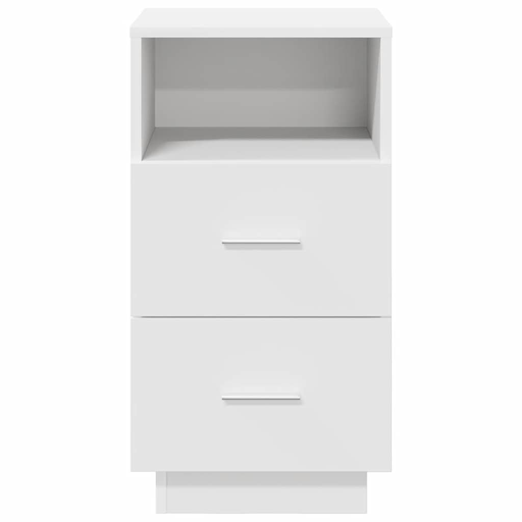vidaXL Bedside Cabinet with 2 Drawers White 36x36x68 cm 4