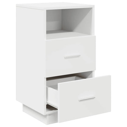 vidaXL Bedside Cabinet with 2 Drawers White 36x36x68 cm 5