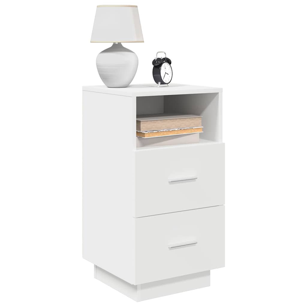 vidaXL Bedside Cabinet with 2 Drawers White 36x36x68 cm 1