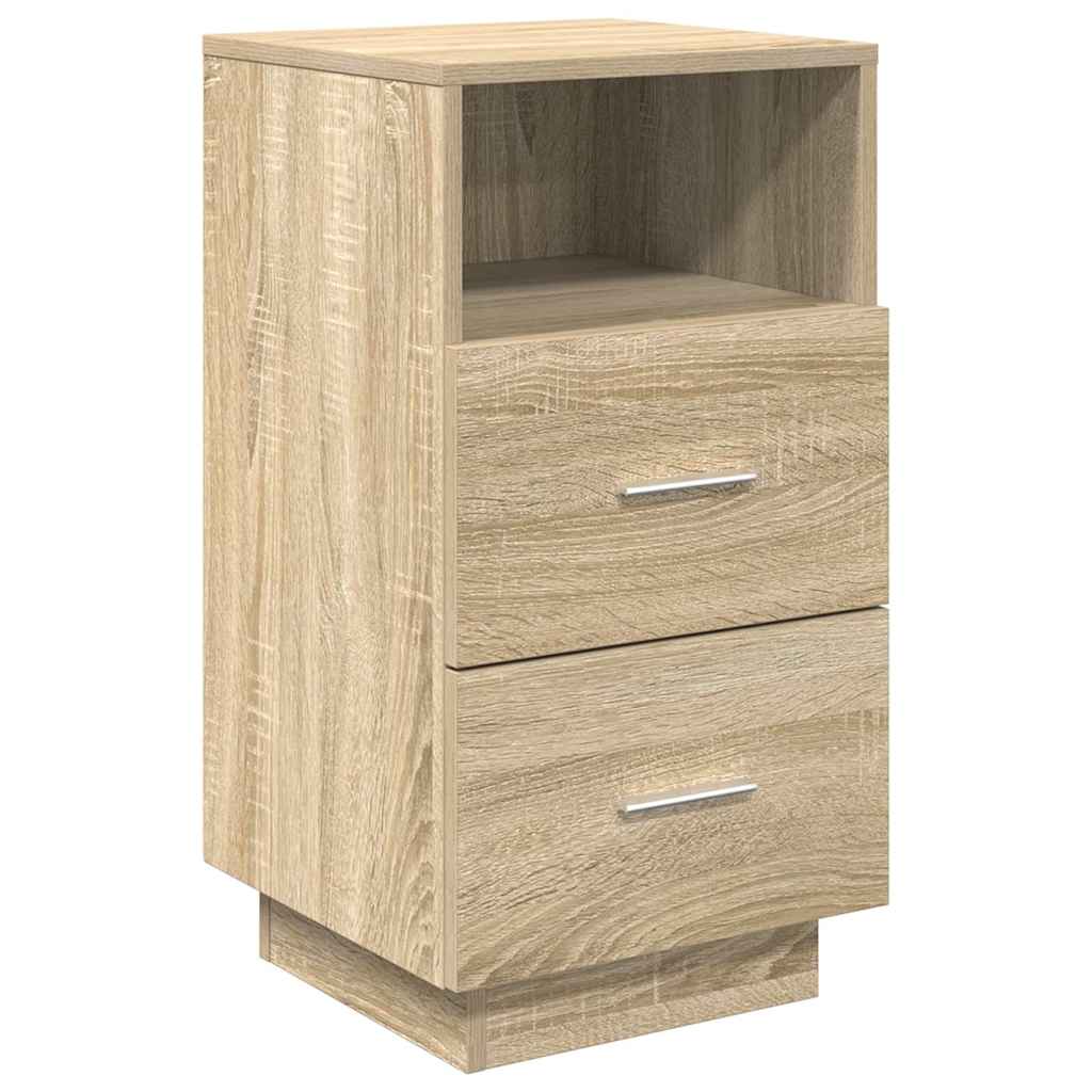vidaXL Bedside Cabinet with 2 Drawers Sonoma Oak 36x36x68 cm 2