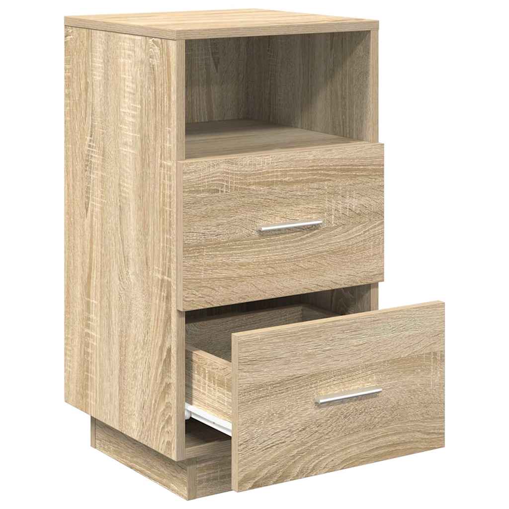 vidaXL Bedside Cabinet with 2 Drawers Sonoma Oak 36x36x68 cm 5