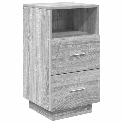 vidaXL Bedside Cabinet with 2 Drawers Grey Sonoma 36x36x68 cm 2