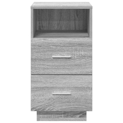 vidaXL Bedside Cabinet with 2 Drawers Grey Sonoma 36x36x68 cm 4