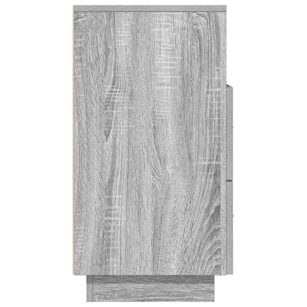 vidaXL Bedside Cabinet with 2 Drawers Grey Sonoma 36x36x68 cm 6