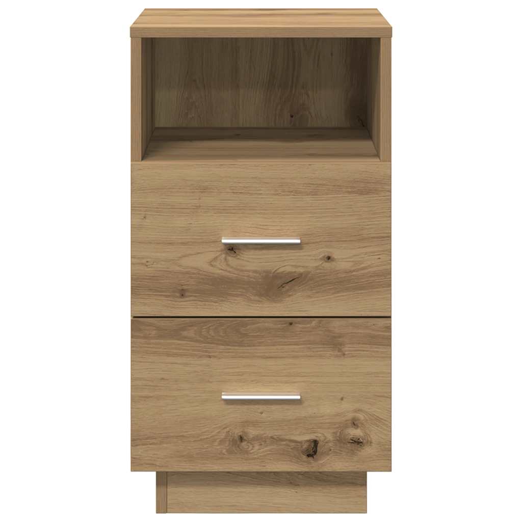 vidaXL Bedside Cabinet with 2 Drawers Artisan Oak 36x36x68 cm 4
