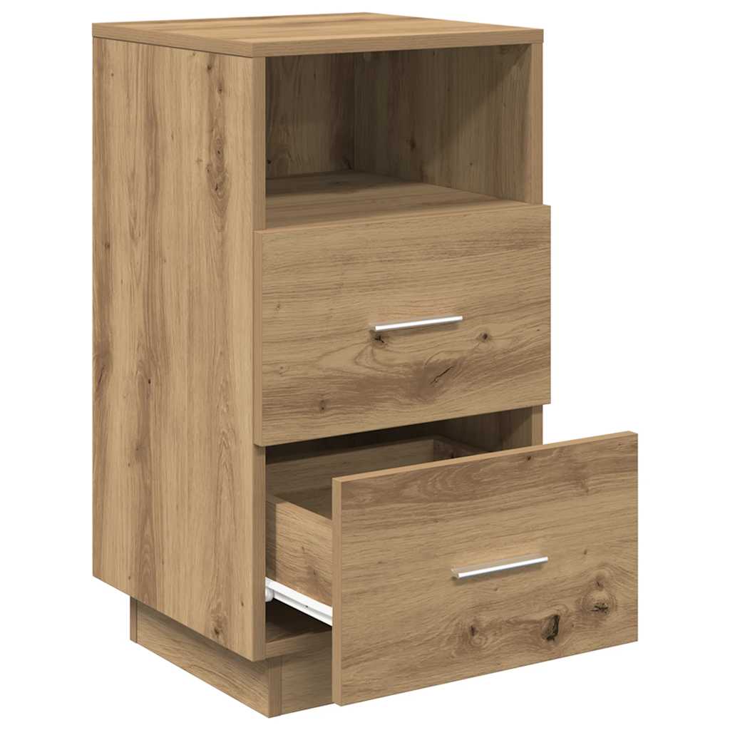 vidaXL Bedside Cabinet with 2 Drawers Artisan Oak 36x36x68 cm 5