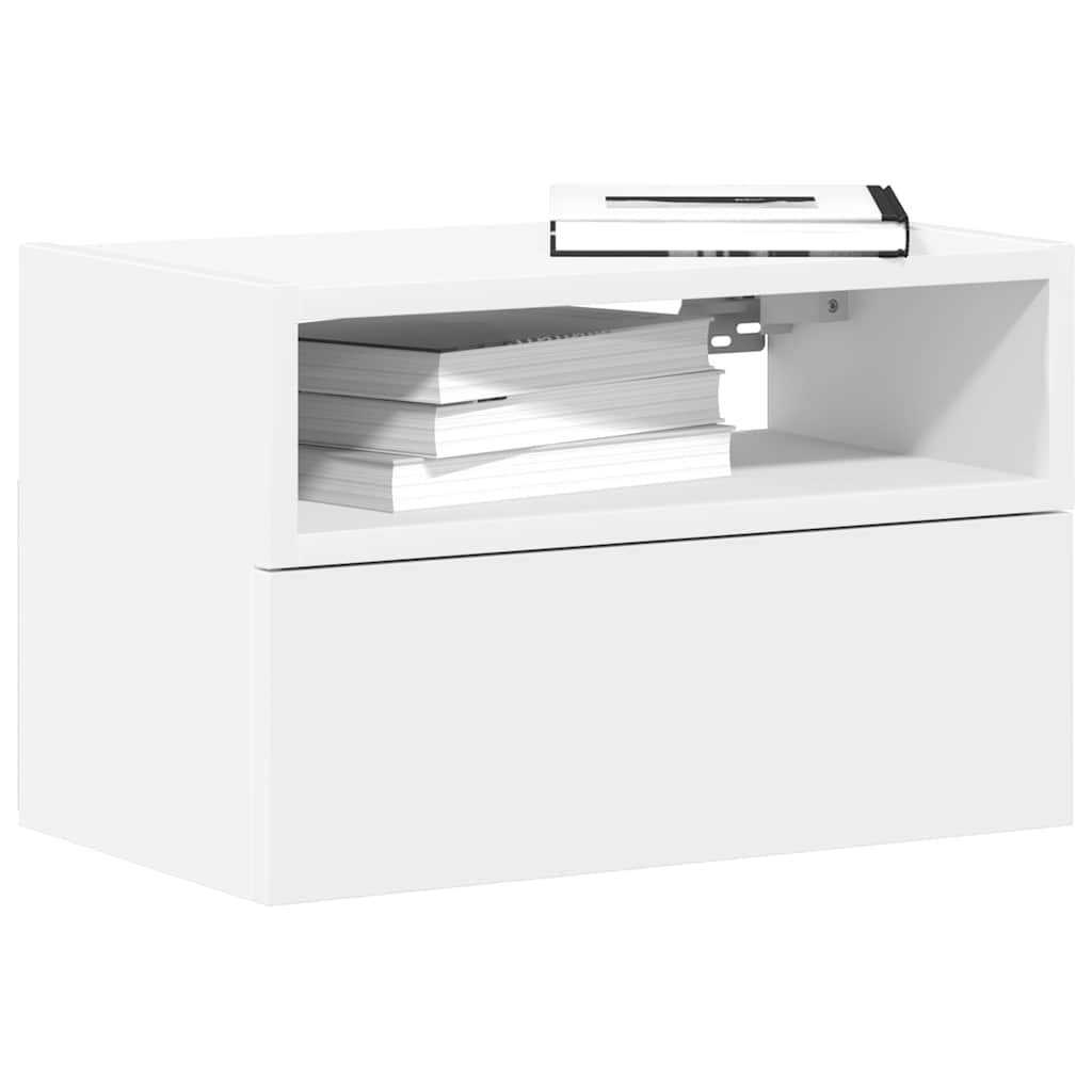 Wall-mounted Bedside Cabinet 45x26x28,5 cm White