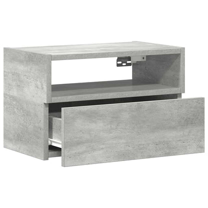 vidaXL Wall-mounted Bedside Cabinets 2 pcs Concrete Grey 45x26x28.5 cm 5