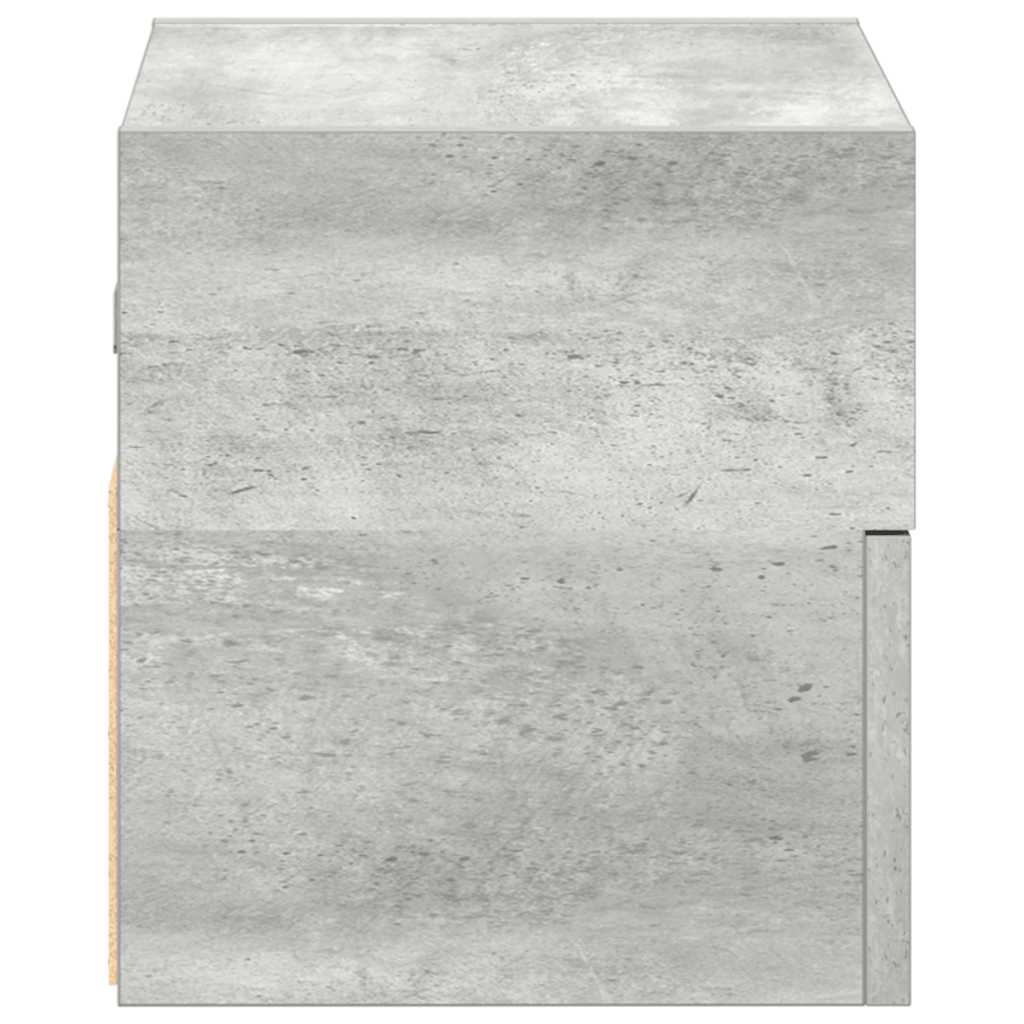 vidaXL Wall-mounted Bedside Cabinets 2 pcs Concrete Grey 45x26x28.5 cm 6