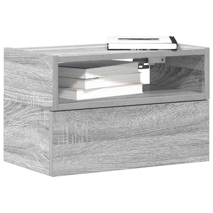 vidaXL Wall-mounted Bedside Cabinets 2 pcs Grey Sonoma 45x26x28.5 cm 1