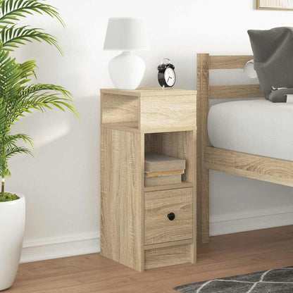 vidaXL Bedside Cabinet with Drawer Sonoma Oak 25x31x66 cm 3