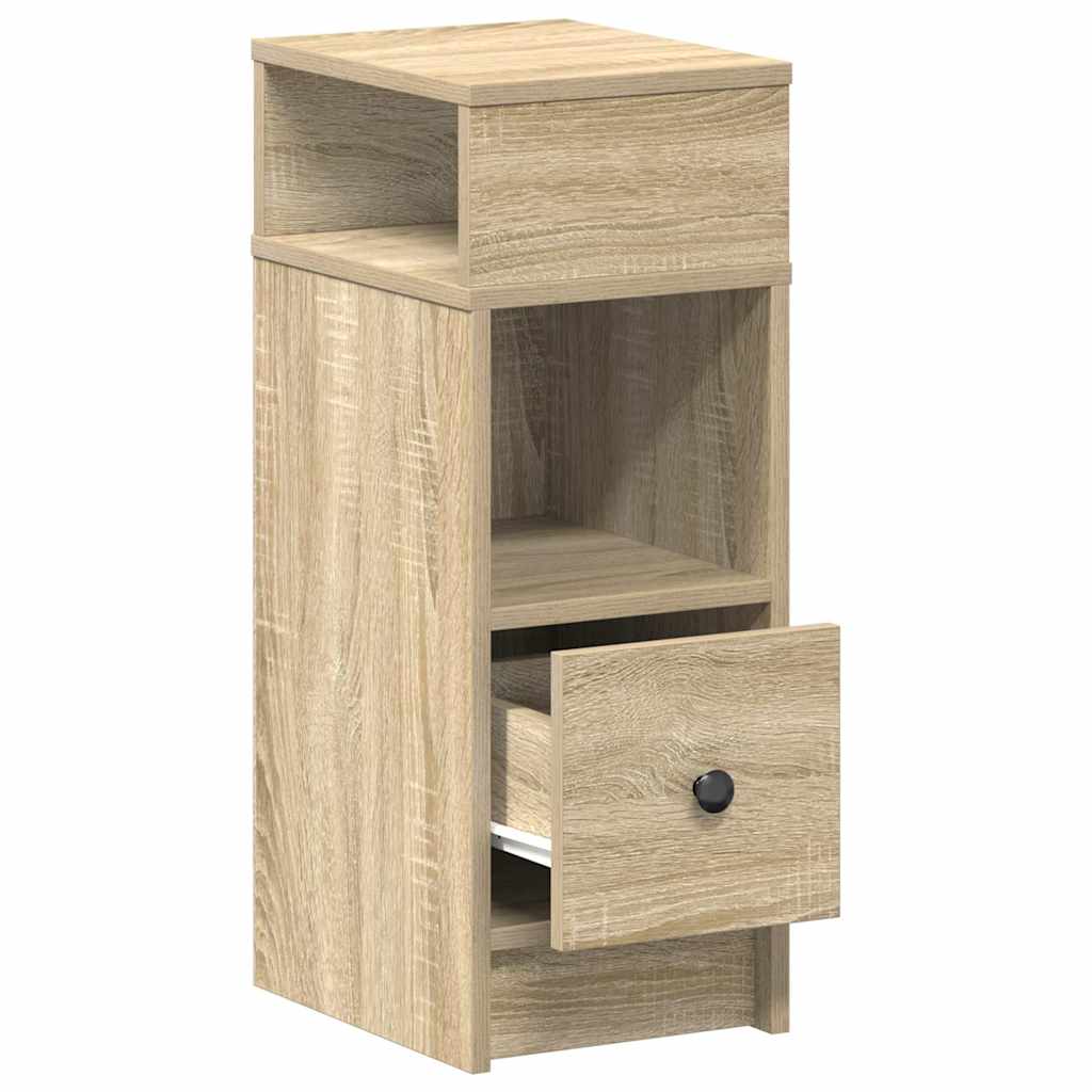 vidaXL Bedside Cabinet with Drawer Sonoma Oak 25x31x66 cm 5