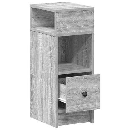 vidaXL Bedside Cabinet with Drawer Grey Sonoma 25x31x66 cm 5