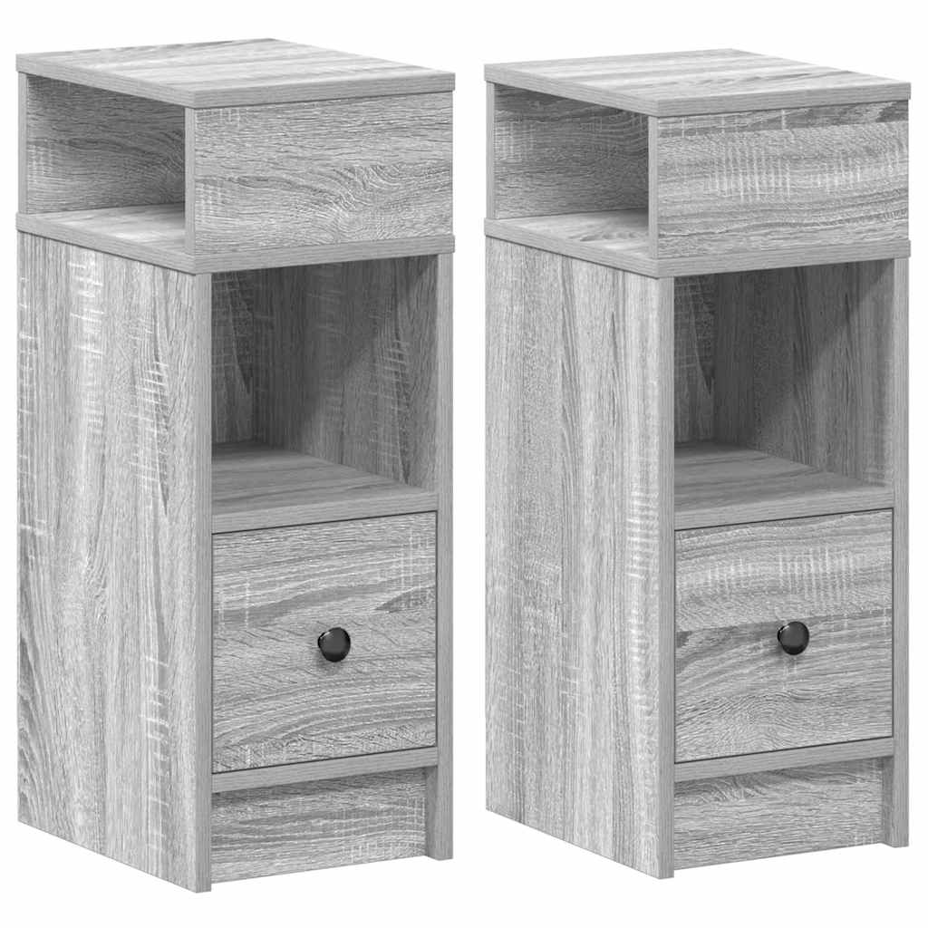 Bedside Cabinet with Drawer 25x31x66 cm Grey sonoma 2