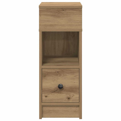 vidaXL Bedside Cabinet with Drawer Artisan Oak 25x31x66 cm 4