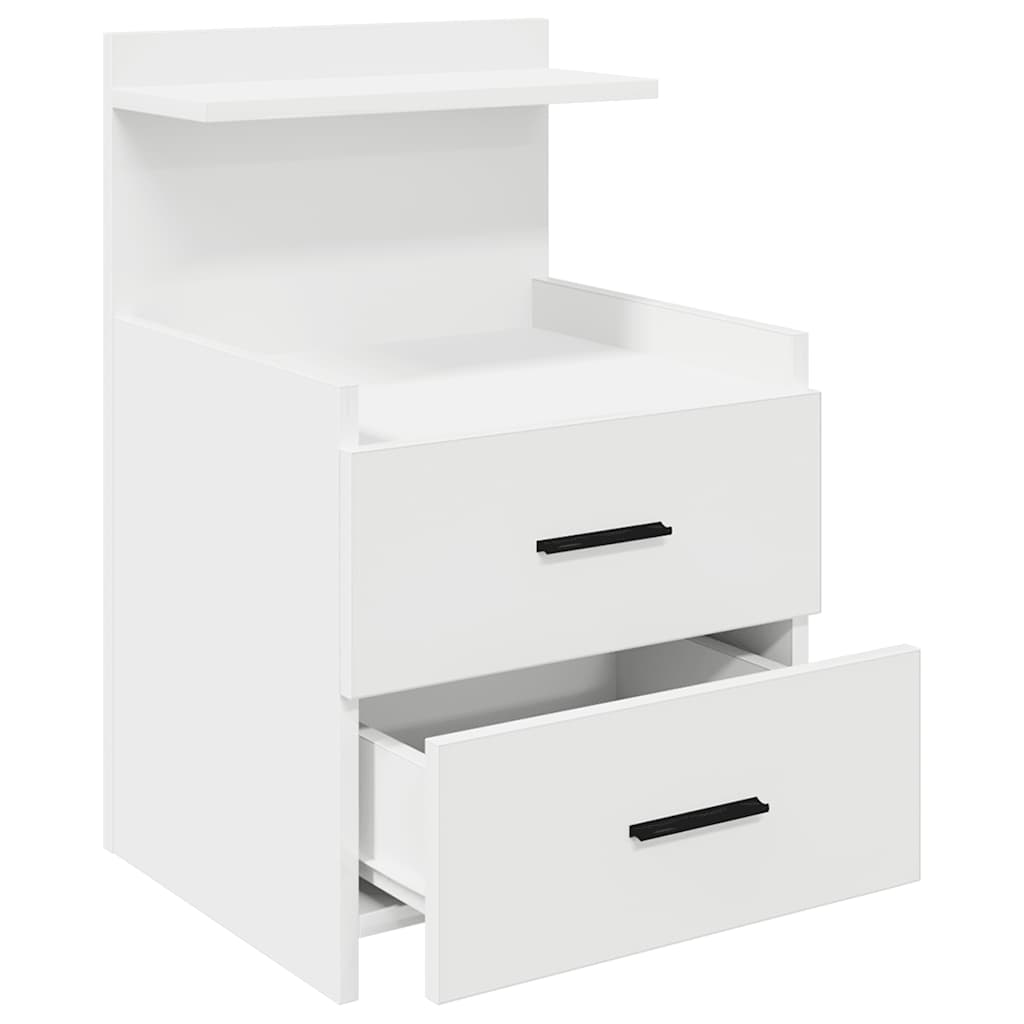 vidaXL Bedside Cabinet with 2 Drawers White 40x36.5x62 cm 5