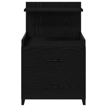 vidaXL Bedside Cabinets 2 pcs with 2 Drawers Black 40x36.5x62 cm 4