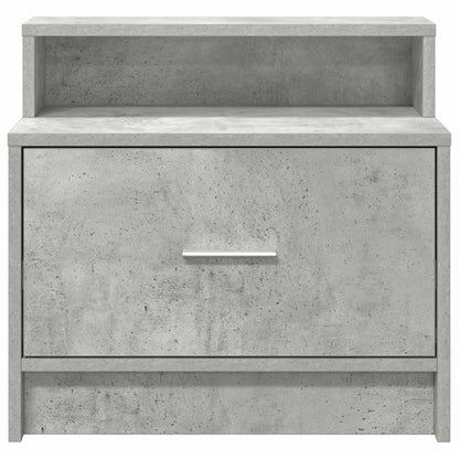 vidaXL Bedside Cabinets with Drawer 2 pcs Concrete Grey 51x31x47 cm 4
