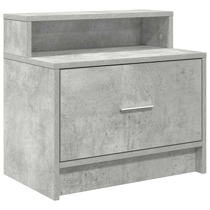 vidaXL Bedside Cabinets with Drawer 2 pcs Concrete Grey 51x31x47 cm 6