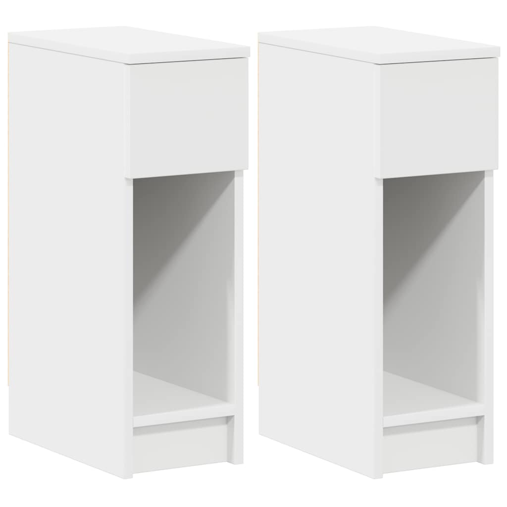 Bedside Cabinet with Drawer 20x36x60 cm White