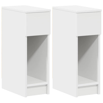 Bedside Cabinet with Drawer 20x36x60 cm White