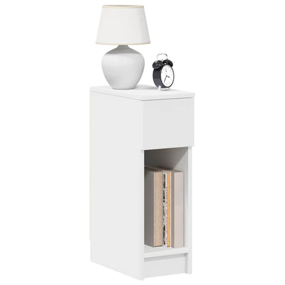 Bedside Cabinet with Drawer 20x36x60 cm White