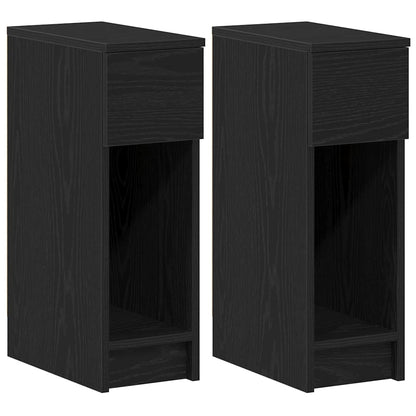 Bedside Cabinet with Drawer 20x36x60 cm Black