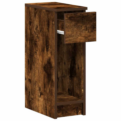 vidaXL Bedside Cabinets with Drawer 2 pcs Smoked Oak 20x36x60 cm 6