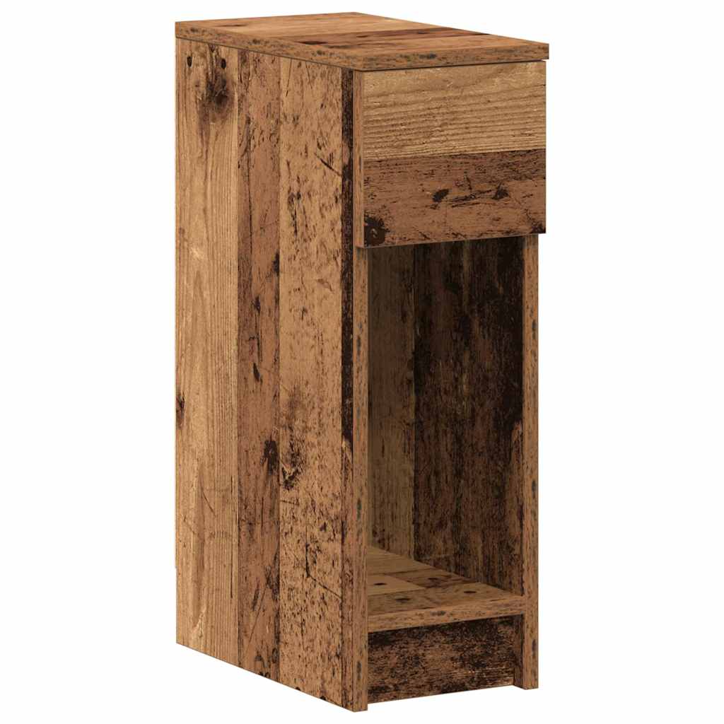 vidaXL Bedside Cabinets with Drawer 2 pcs Old Wood 20x36x60 cm 5