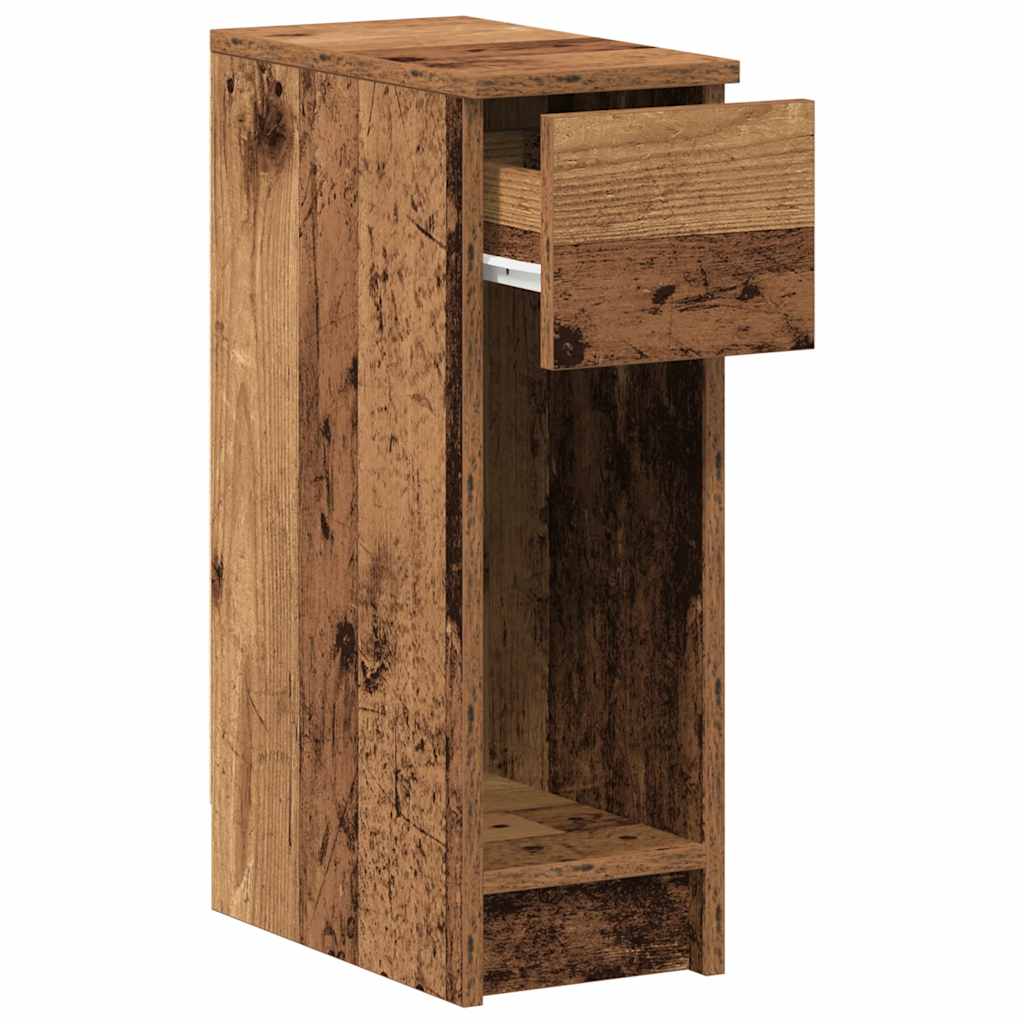 vidaXL Bedside Cabinets with Drawer 2 pcs Old Wood 20x36x60 cm 6