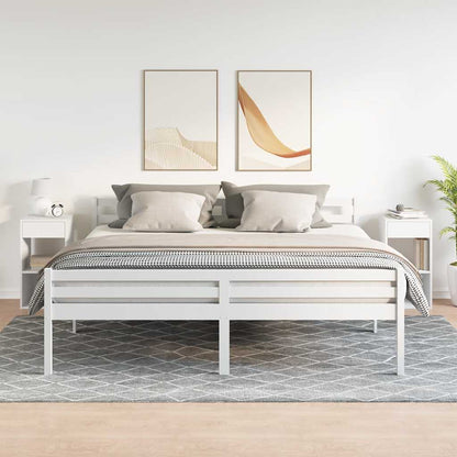 vidaXL Bedside Cabinets with Drawer 2 pcs White 35x34x66.5 cm 3