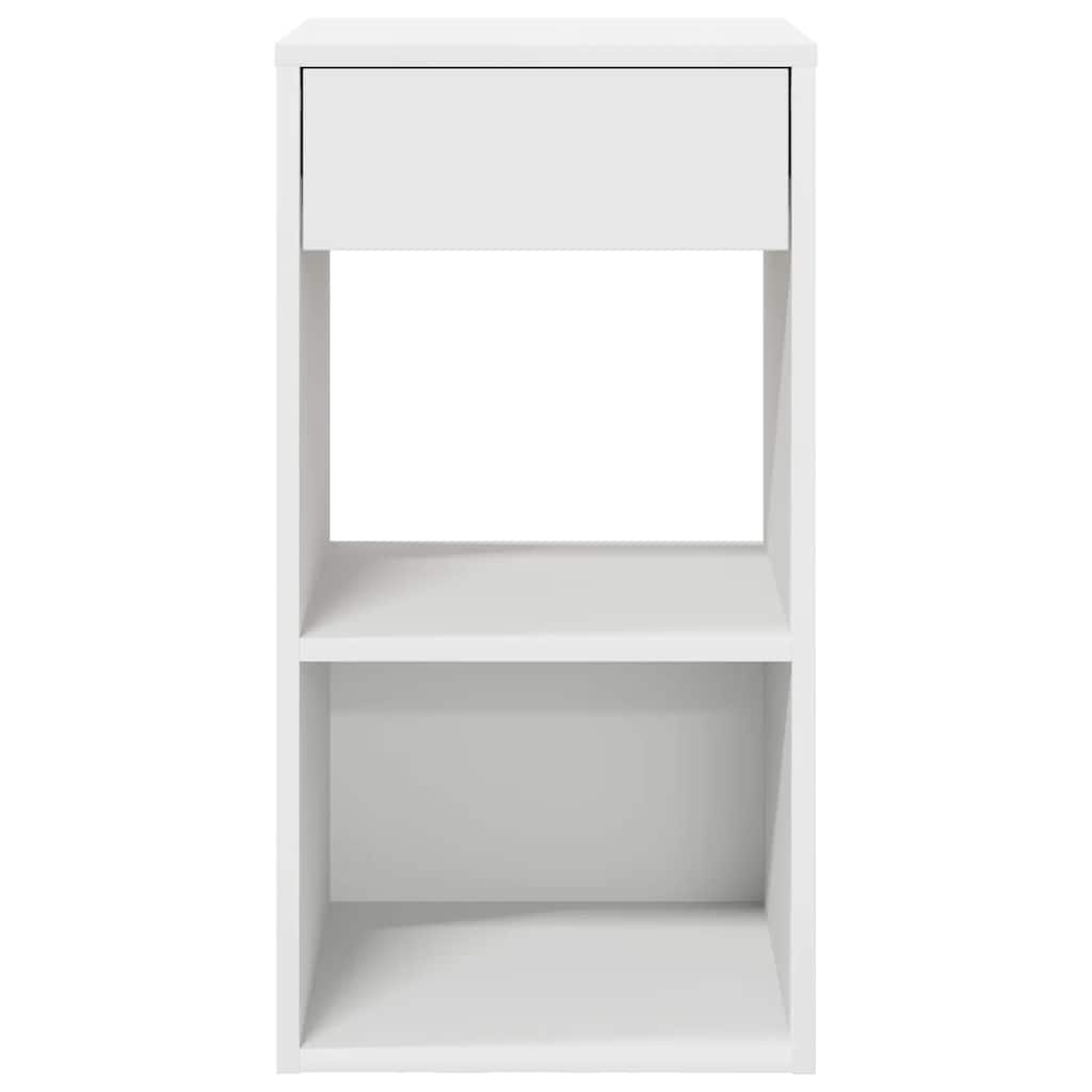 vidaXL Bedside Cabinets with Drawer 2 pcs White 35x34x66.5 cm 4