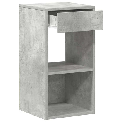 vidaXL Bedside Cabinets with Drawer 2 pcs Concrete Grey 35x34x66.5 cm 6