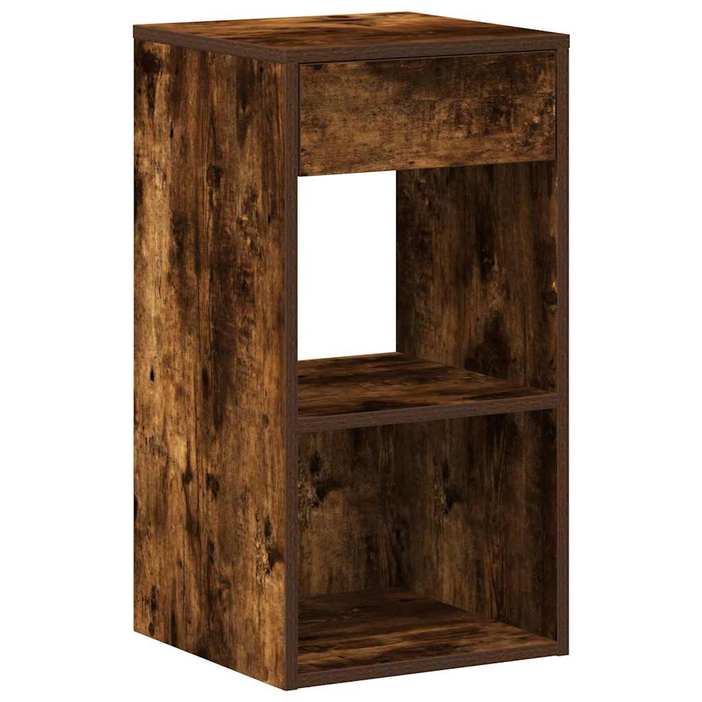 vidaXL Bedside Cabinets with Drawer 2 pcs Smoked Oak 35x34x66.5 cm 5