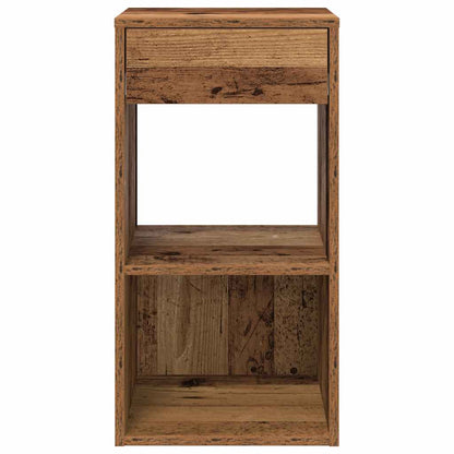 vidaXL Bedside Cabinets with Drawer 2 pcs Old Wood 35x34x66.5 cm 4