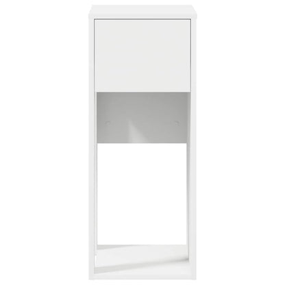 vidaXL Computer Tower Stand with Drawer White 30x44x74 cm 5