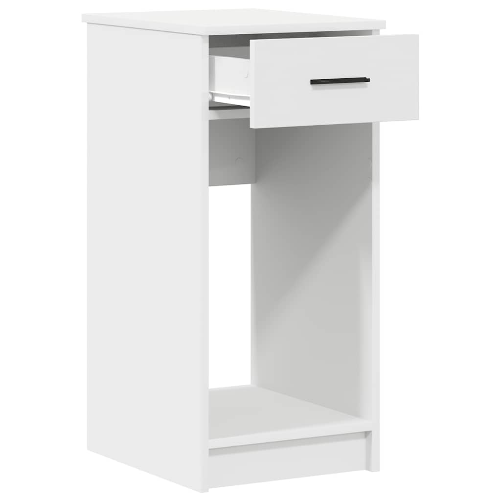 vidaXL Computer Tower Stand with Drawer White 35x45x77 cm 4