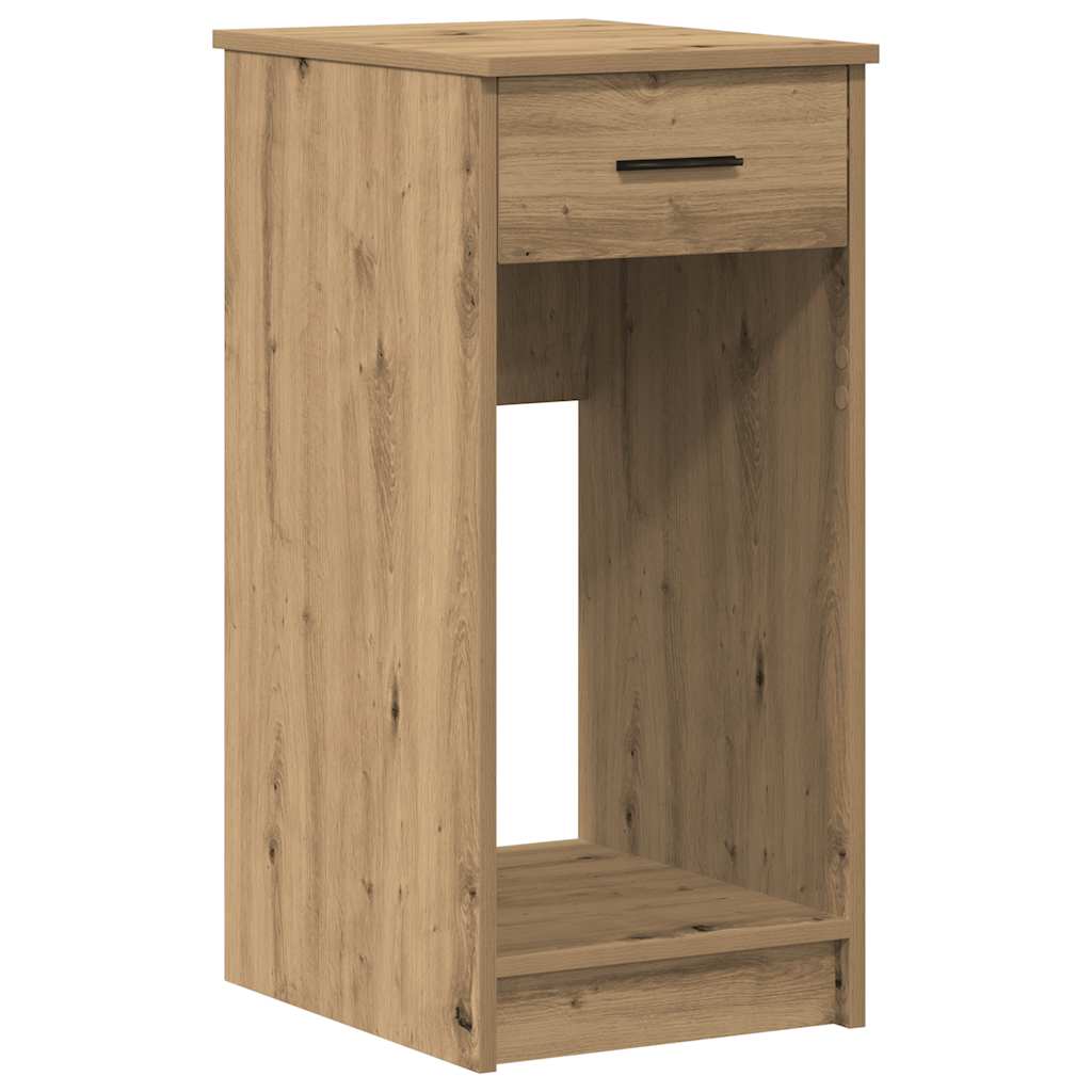 vidaXL Computer Tower Stand with Drawer Artisan Oak 35x45x77 cm 2