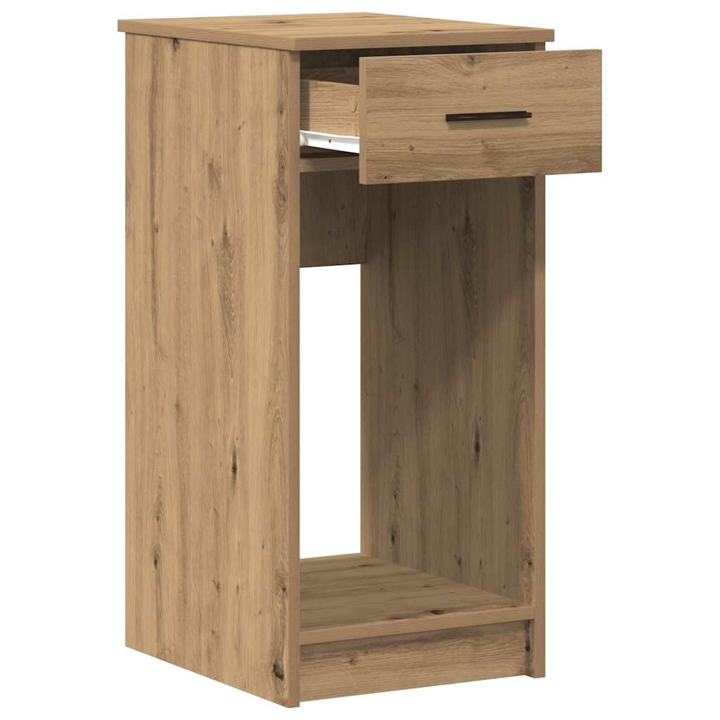 vidaXL Computer Tower Stand with Drawer Artisan Oak 35x45x77 cm 4