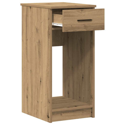 vidaXL Computer Tower Stand with Drawer Artisan Oak 35x45x77 cm 4