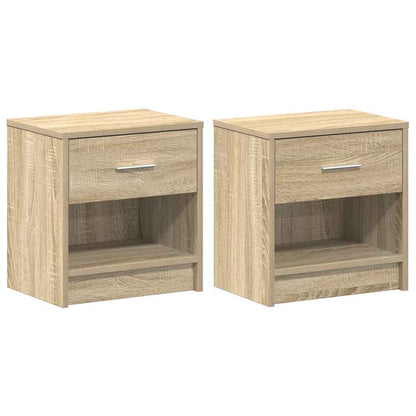 vidaXL Bedside Cabinets 2 pcs with Drawer Sonoma Oak 39x28x41 cm 2