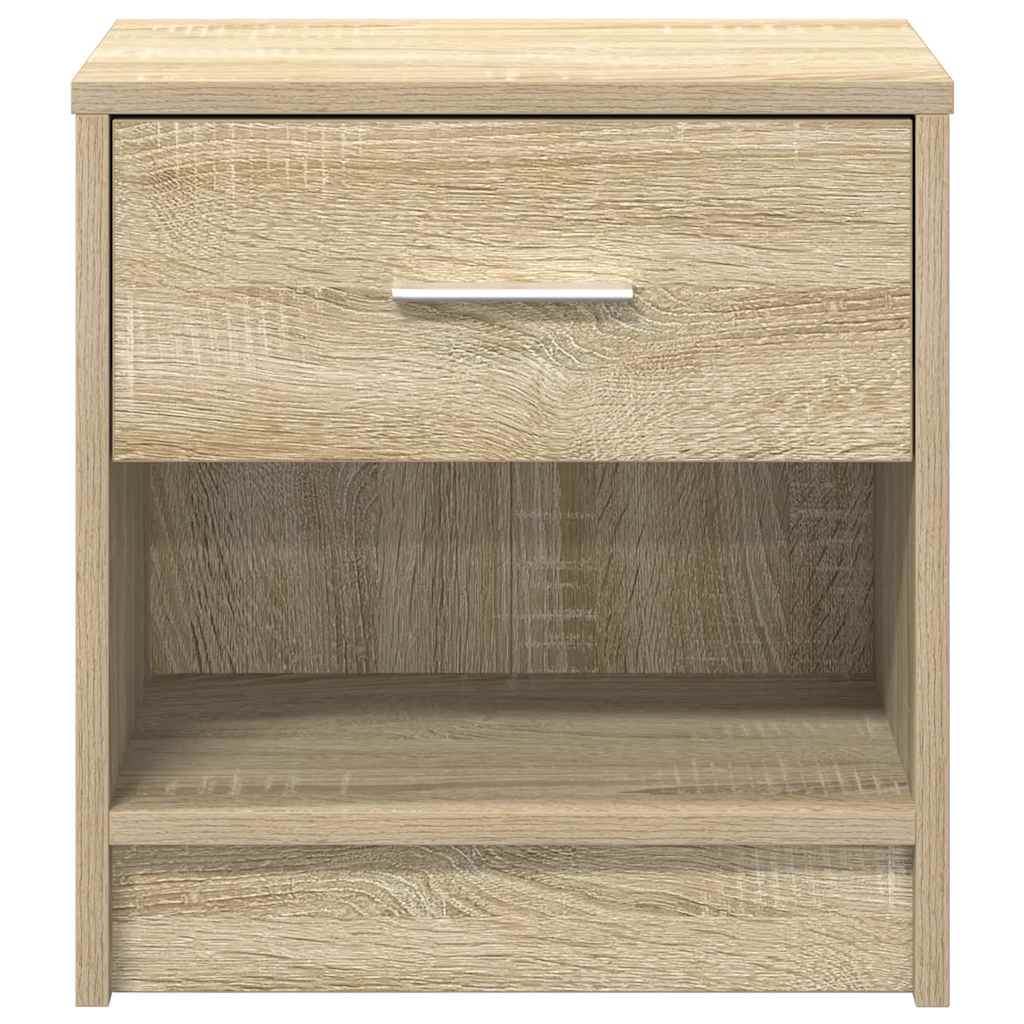 vidaXL Bedside Cabinets 2 pcs with Drawer Sonoma Oak 39x28x41 cm 4