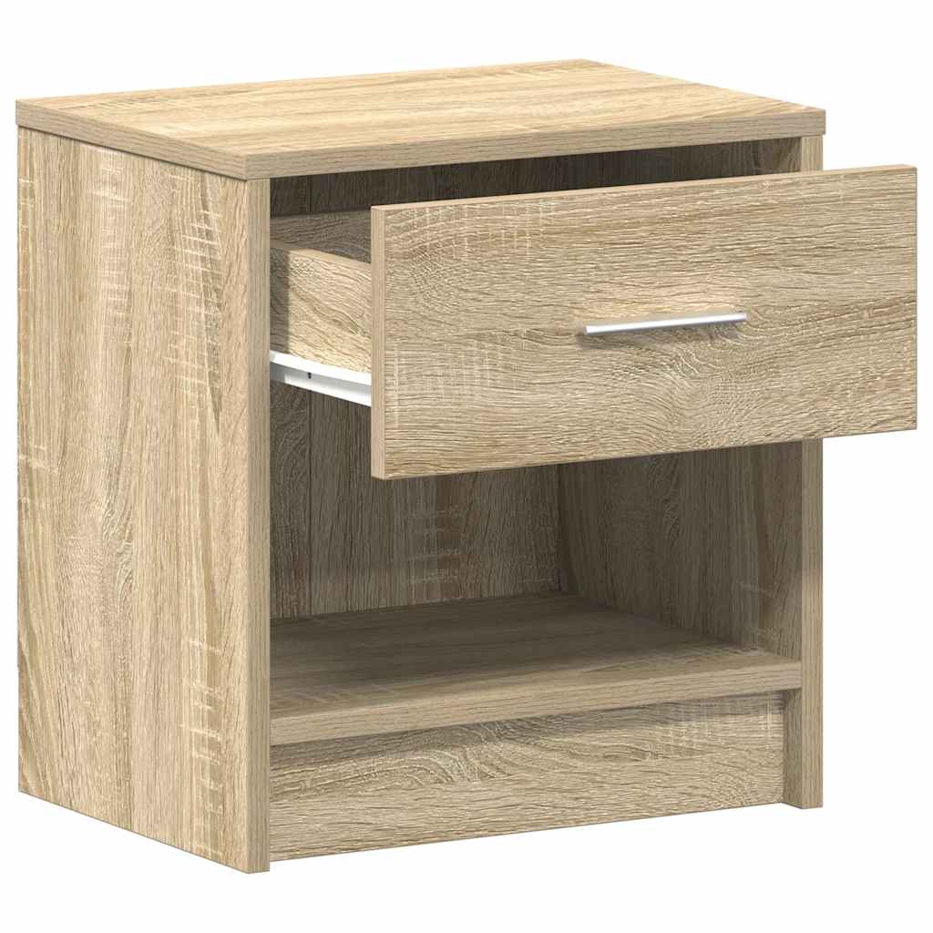 vidaXL Bedside Cabinets 2 pcs with Drawer Sonoma Oak 39x28x41 cm 5