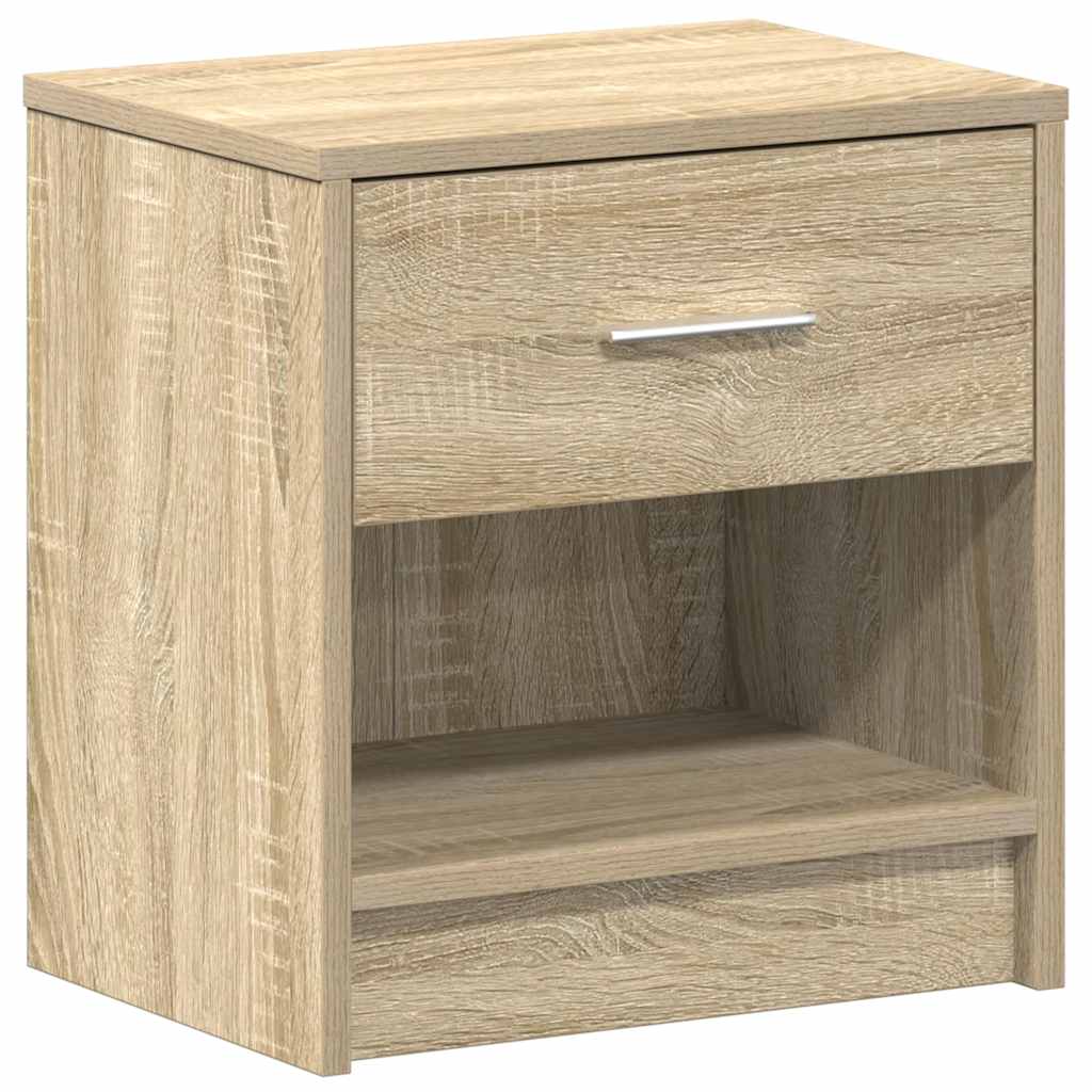 vidaXL Bedside Cabinets 2 pcs with Drawer Sonoma Oak 39x28x41 cm 6