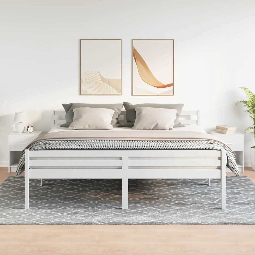 vidaXL Bedside Cabinets 2 pcs with Drawer White 40x34x50 cm 3
