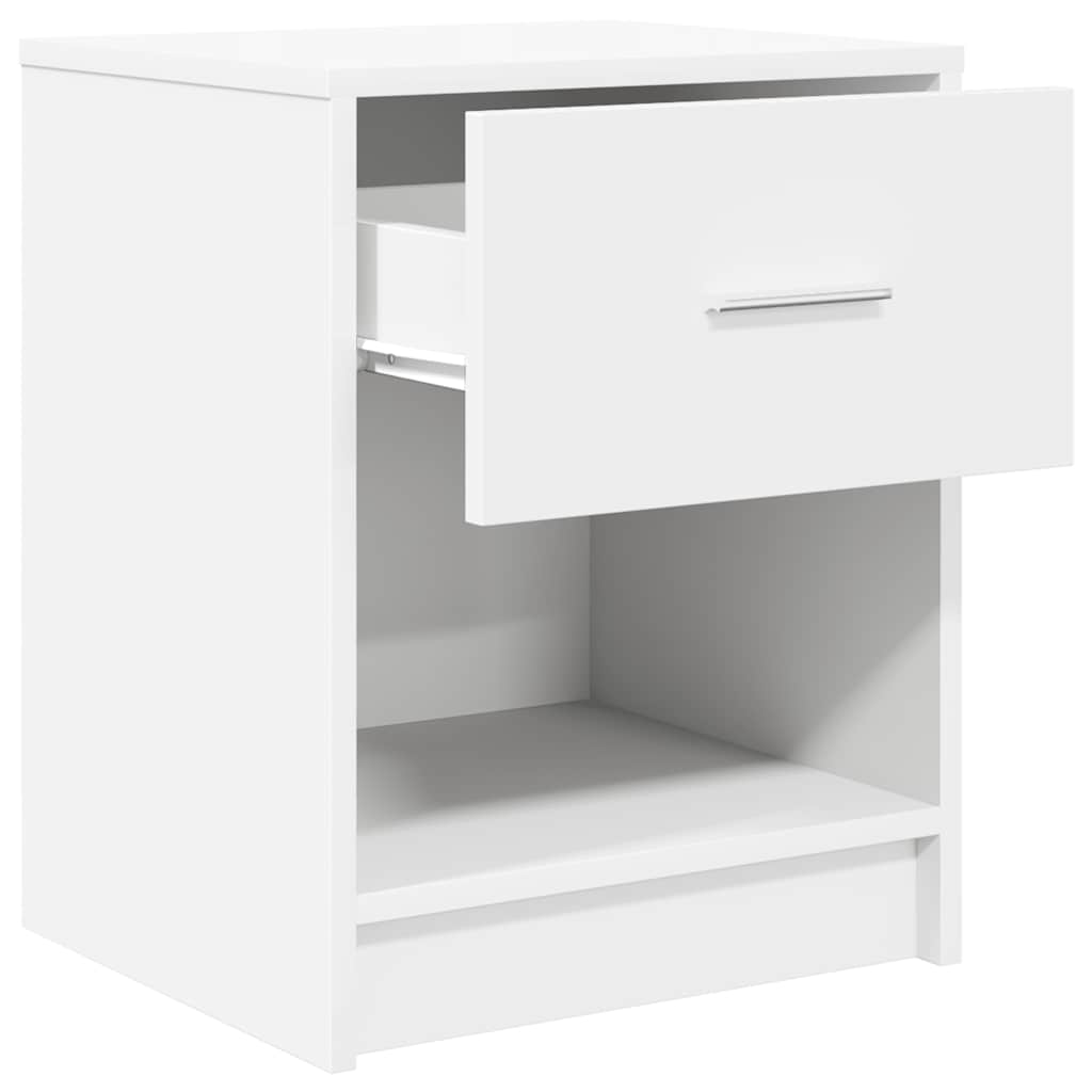 vidaXL Bedside Cabinets 2 pcs with Drawer White 40x34x50 cm 5